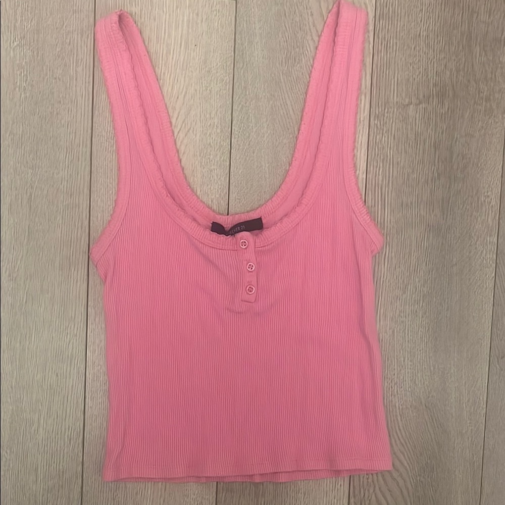 Bubblegum pink tank top